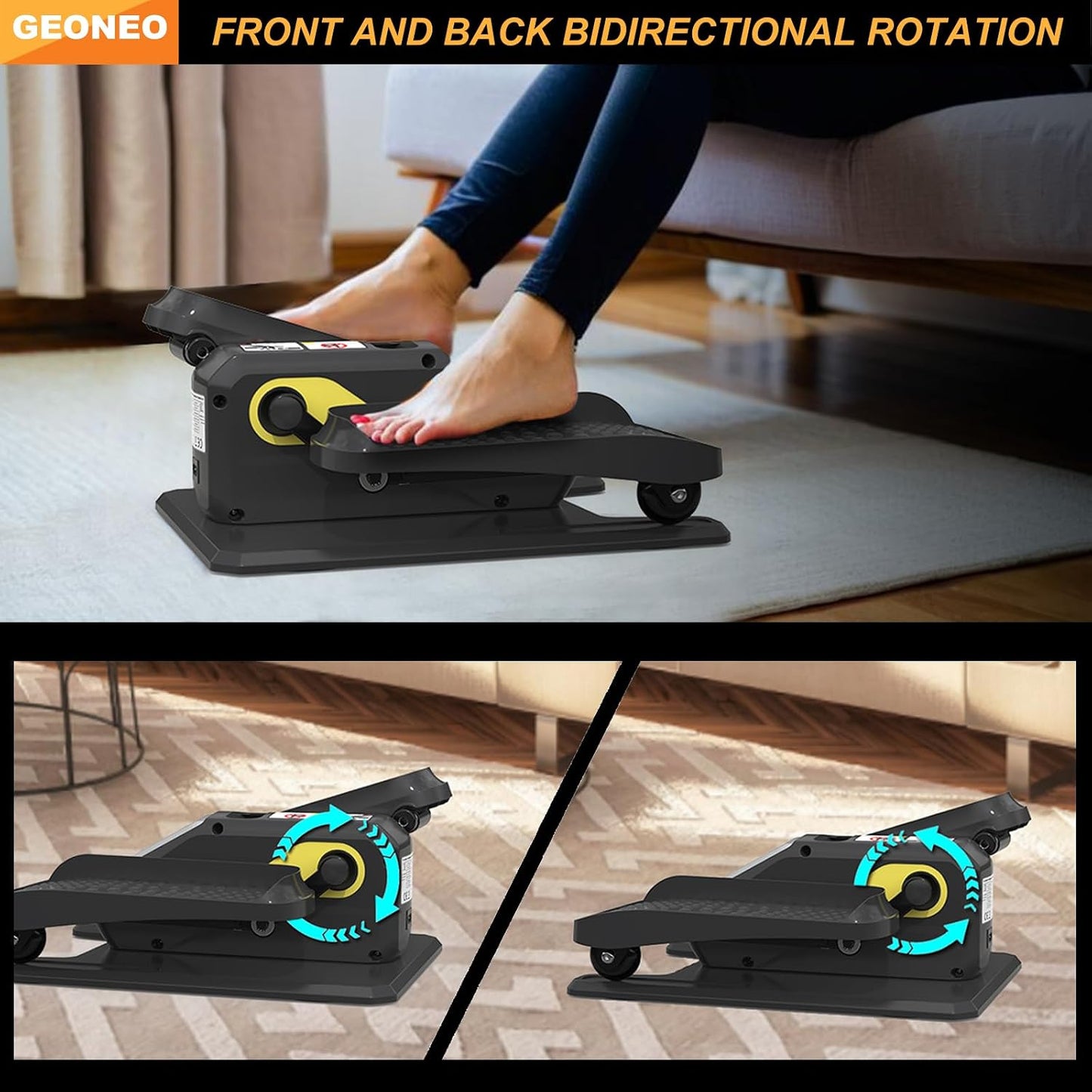 Under Desk Elliptical Machine, Electric Elliptical Exerciser for Senior, Quiet & Small Electric Seated Pedal Exerciser for Home with Monitor, Remote Control & 12 Adjustable Speeds