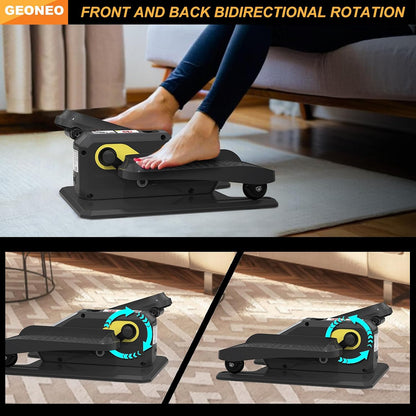 Under Desk Elliptical Machine, Electric Elliptical Exerciser for Senior, Quiet & Small Electric Seated Pedal Exerciser for Home with Monitor, Remote Control & 12 Adjustable Speeds