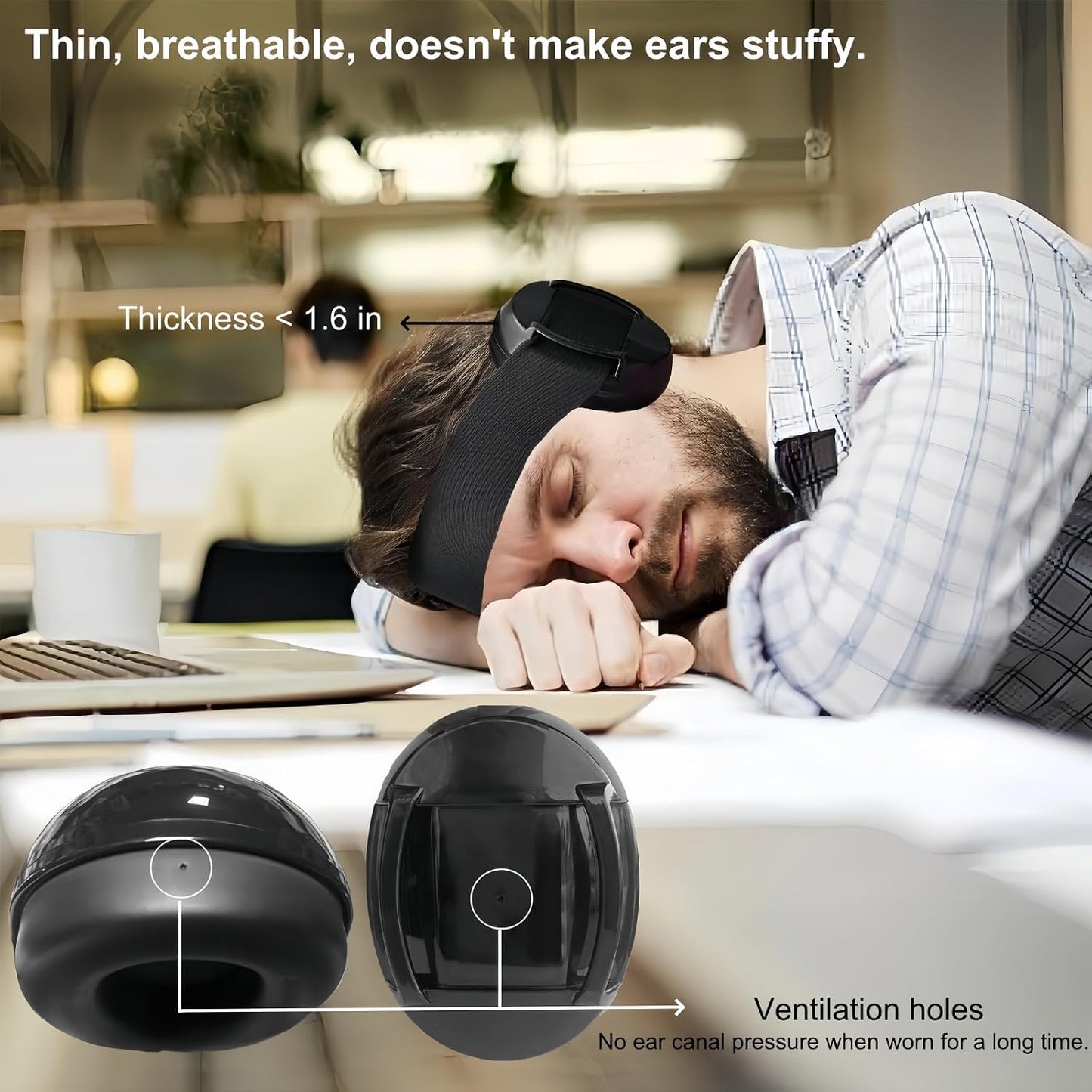 Noise Reduction Ear Muffs, Sound Proof Ear Protection, Earmuffs for Sleeping Noise Cancelling