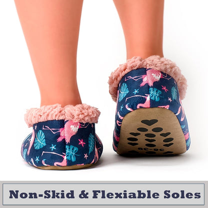 Cozylook Fuzzy Slippers for Women Indoor Soft Sole Slipper Socks with Non Slip Grippers Warm Fluffy
