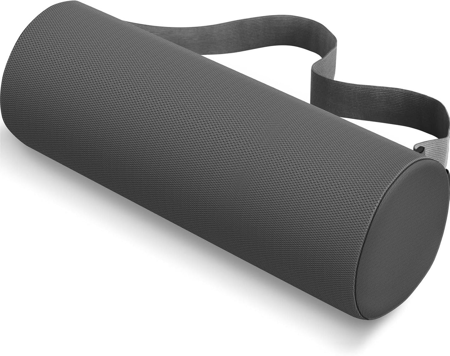 CushZone Lumbar Roll Support Pillow for Office Chair, Car, Gaming Chair, Memory Foam Back Cushion with Washable Cover for Relieving Back Pain & Improving Posture,Black