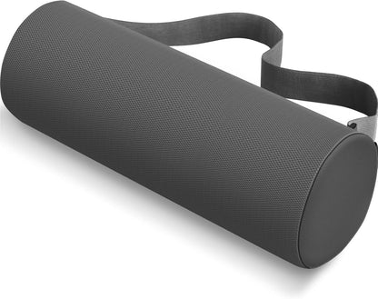 CushZone Lumbar Roll Support Pillow for Office Chair, Car, Gaming Chair, Memory Foam Back Cushion with Washable Cover for Relieving Back Pain & Improving Posture,Black