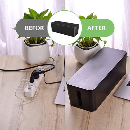 Cable Management Box, Large Cord Organizer Box to Hide Power Strip