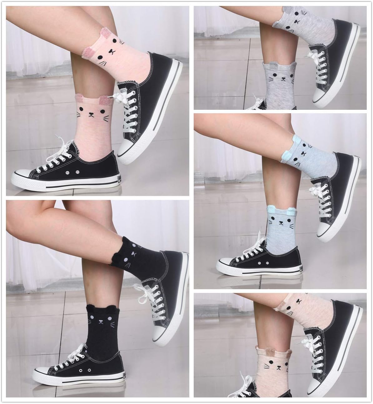 Jeasona Cute Cat Gifts for Women Animal Cat Socks Wife Mom Girlfriend Daughter