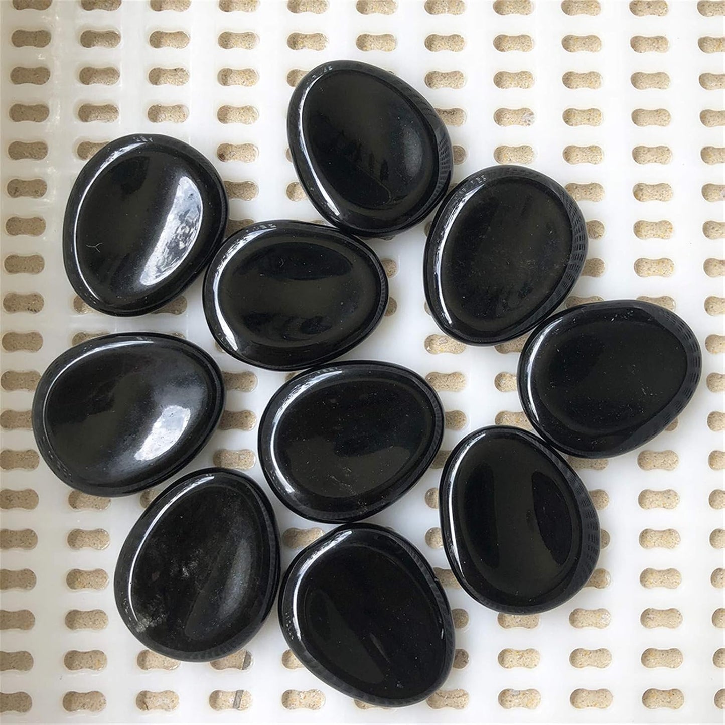 Fekuar Natural Moonstone Crystal Thumb Worry Stone, Hand Carved Healing Crystal Teardrop Pocket Worry Stones for Anxiety Stress Relief Meditation