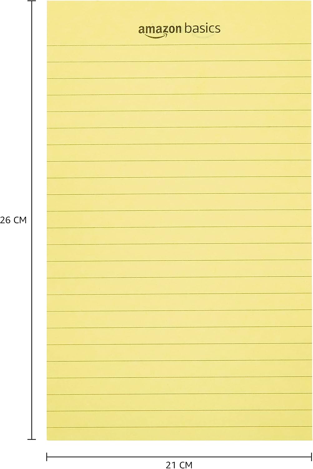 Amazon Basics Wide Ruled Lined Writing Note Pads for Office Supplies, 8.5" x 11.75", White, 12-Pack of 50 Perforated Sheets