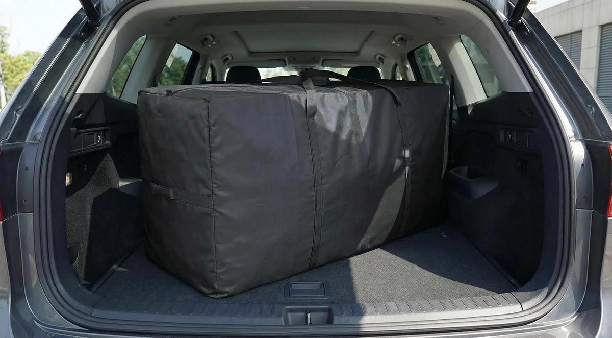 66 Gallon Extra Large Storage Bags, XXL Moving Bags with Zippers & Side Handles, Jumbo Big Storage Totes for Moving & Space-Saving Organization (Black, 66 Gallon)