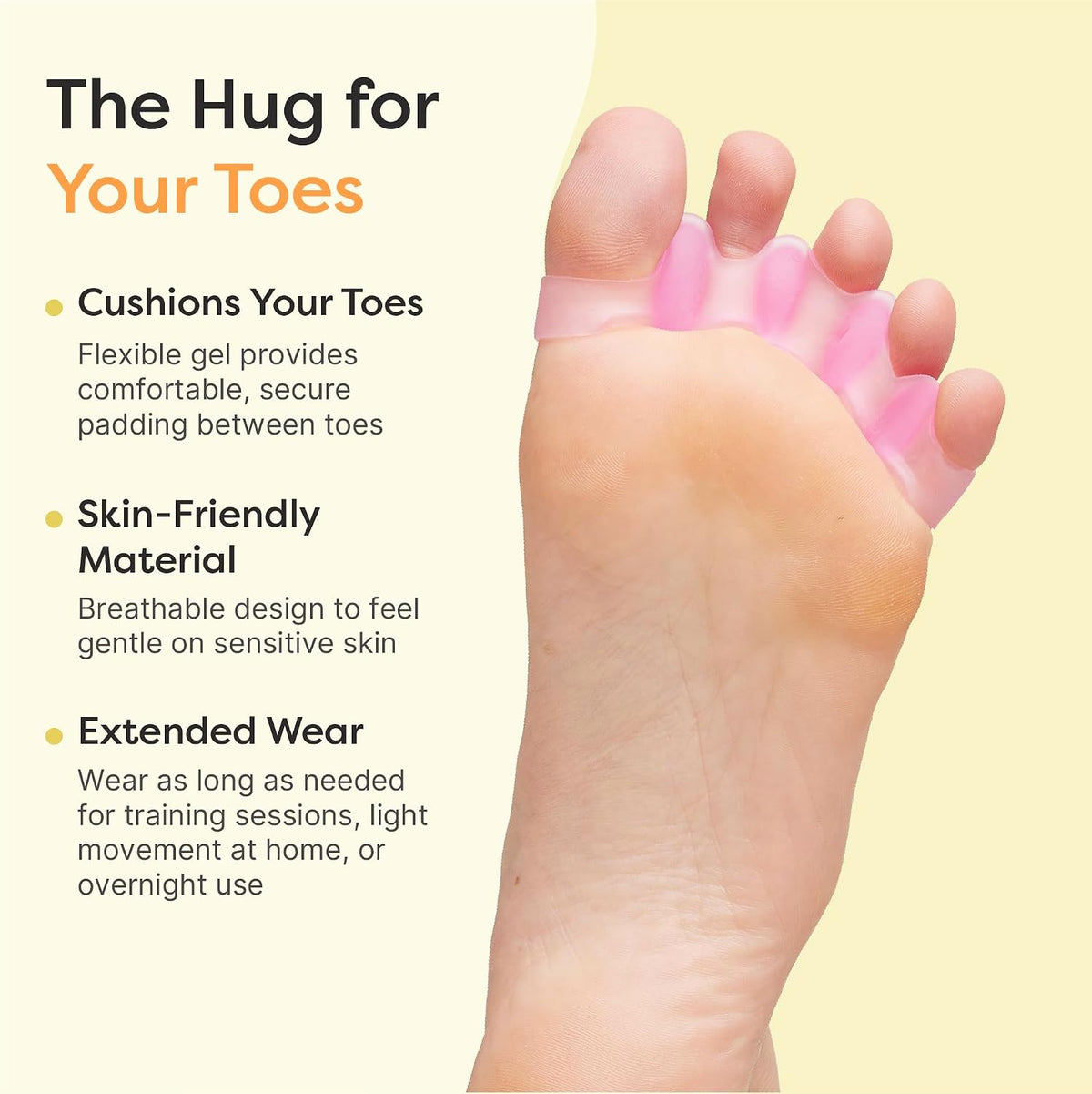 ZenToes Gel Toe Spacers & Separators for Overlapping Toes, 1 Pair