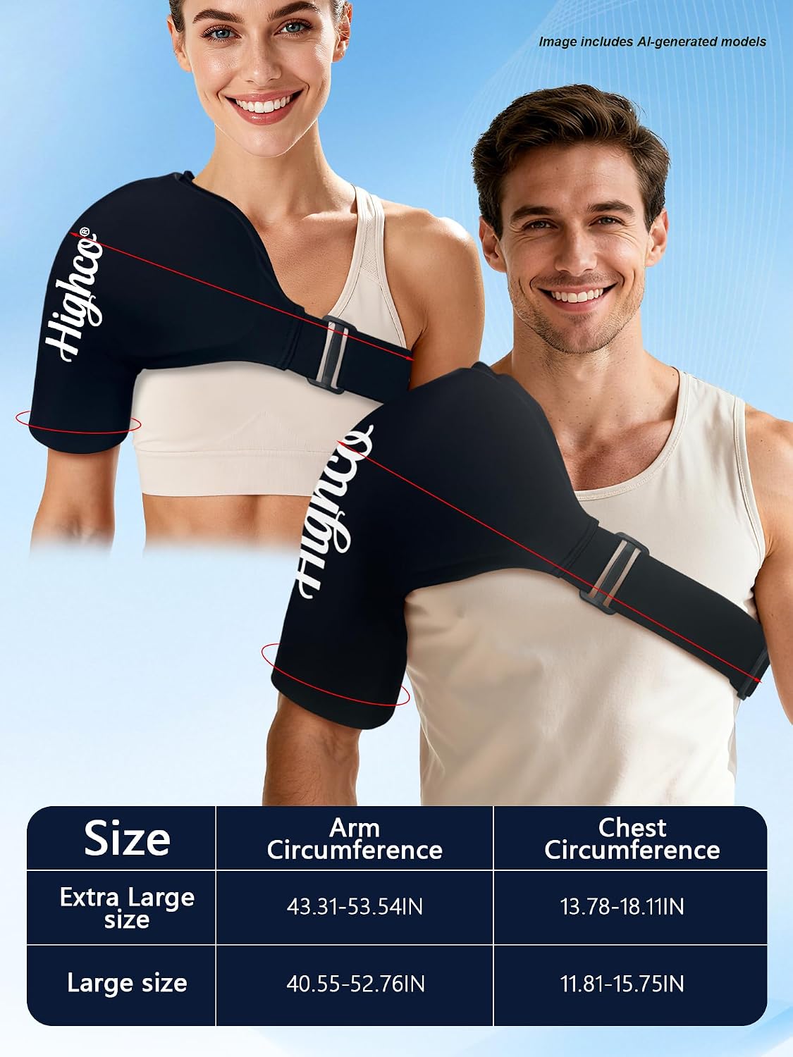 Shoulder Ice Pack Wrap for Rotator Cuff and Arm,Cold Compression for Relief