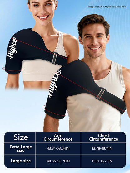 Shoulder Ice Pack Wrap for Rotator Cuff and Arm,Cold Compression for Relief