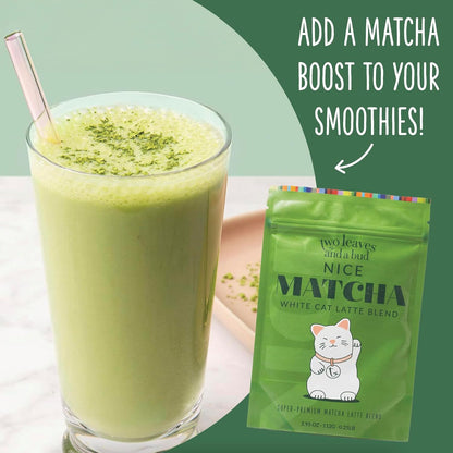 Two Leaves and a Bud Nice Matcha Latte Blend, Japanese Matcha Green Tea Powder, 2 Resealable Bags, 224g