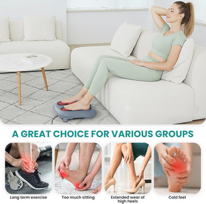 Nekteck Foot Massager with Heat, Shiatsu Heated Electric Kneading Foot Massager Machine for Neuropathy, Plantar Fasciitis, Feet Massage for Pain Relief, Circulation, Ideal Gifts for Man Woman Her Him