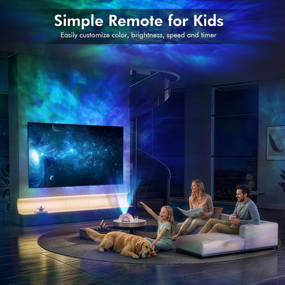 Rossetta Dual Lens Galaxy Star Projector, Aurora Night Light for Bedroom