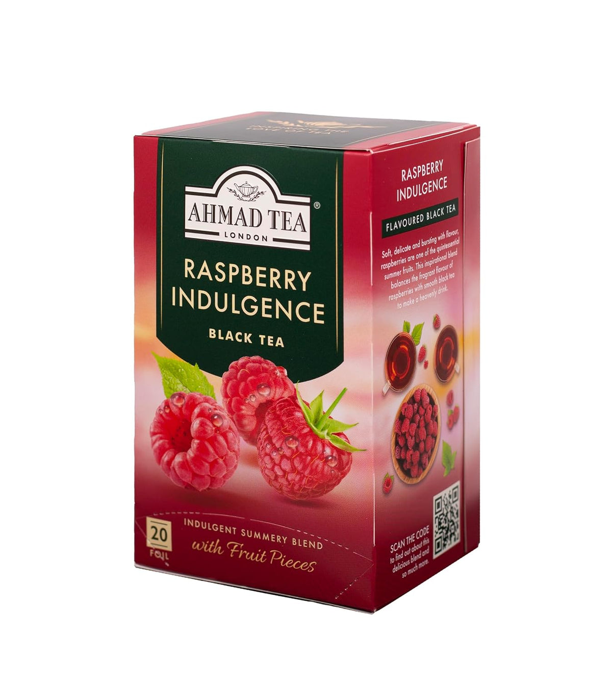 English Teas, "Raspberry Indulgence Black Tea" - Tagged and Aluminium Foil En...