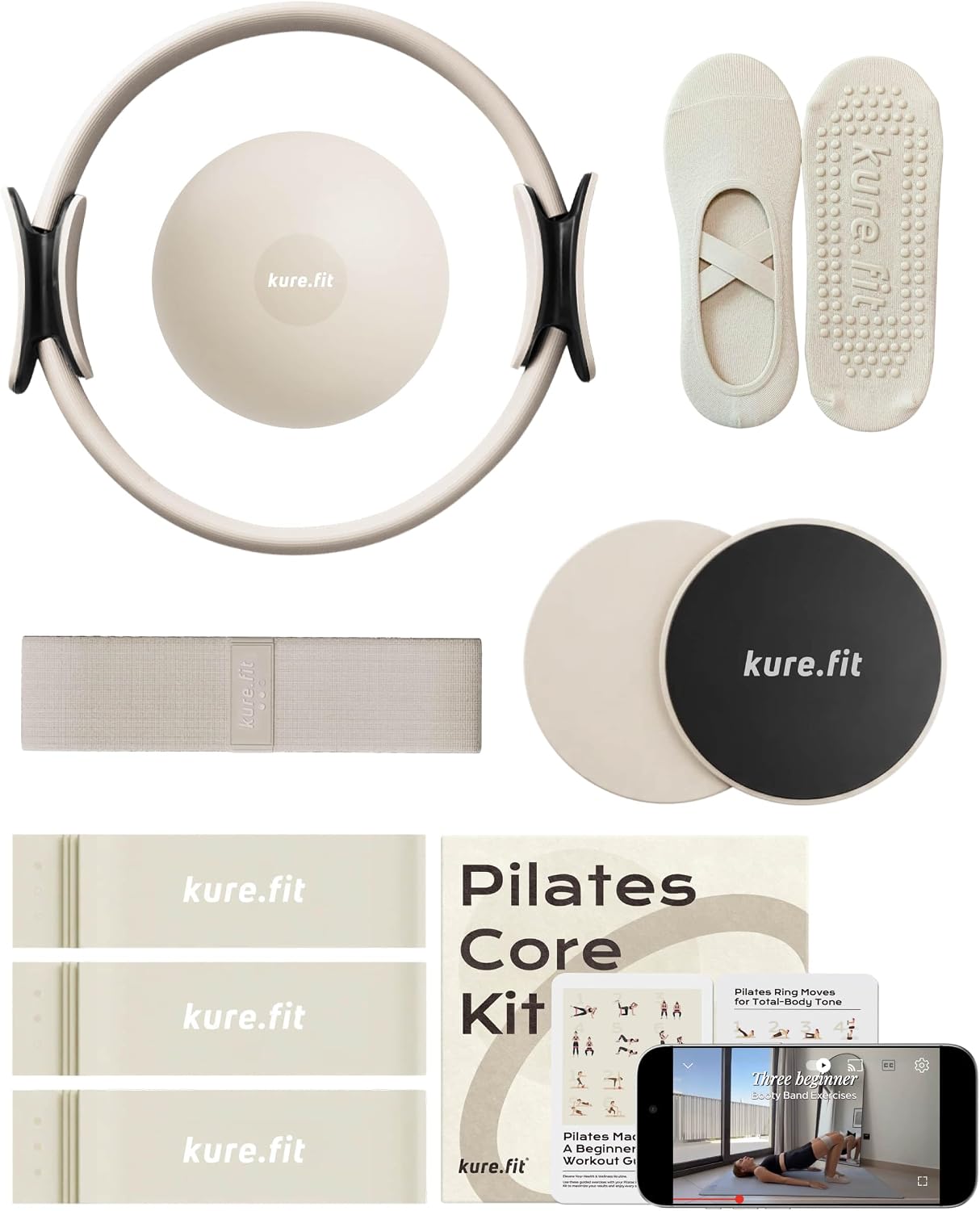 Pilates Kit for Women – Home Pilates Equipment Set with Ring, Ball & Resistance Bands | Pilates Starter Kit with Accessories in Gift Box