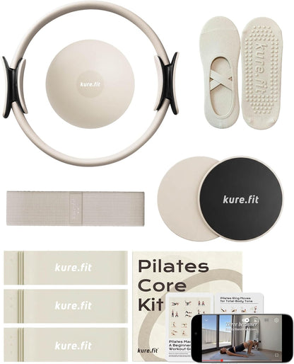 Pilates Kit for Women – Home Pilates Equipment Set with Ring, Ball & Resistance Bands | Pilates Starter Kit with Accessories in Gift Box