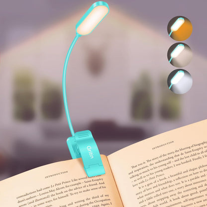 Gritin 16 LED Rechargeable Book Light for Reading in Bed