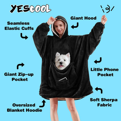 yescool Wearable Blanket Hoodie as Christmas Birthday Gifts for Women Mom - Colors A