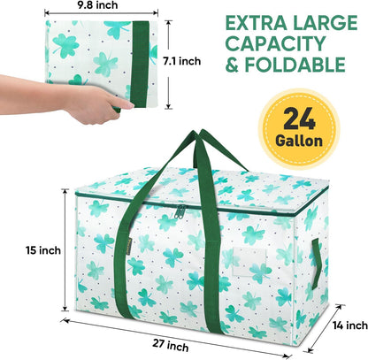 BALEINE Oversized Moving Bags with Reinforced Handles, Heavy-Duty Storage Tote for Clothes, Moving Supplies (Clear)