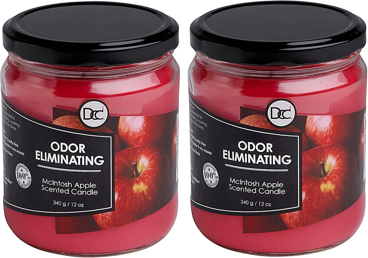 Vanilla Bean Odor Eliminating Highly Fragranced Candle - Eliminates 95% of Pet, Smoke, Food, and Other Smells Quickly - Up to 80 Hour Burn time - 12 Ounce Premium Soy Blend - Colors A