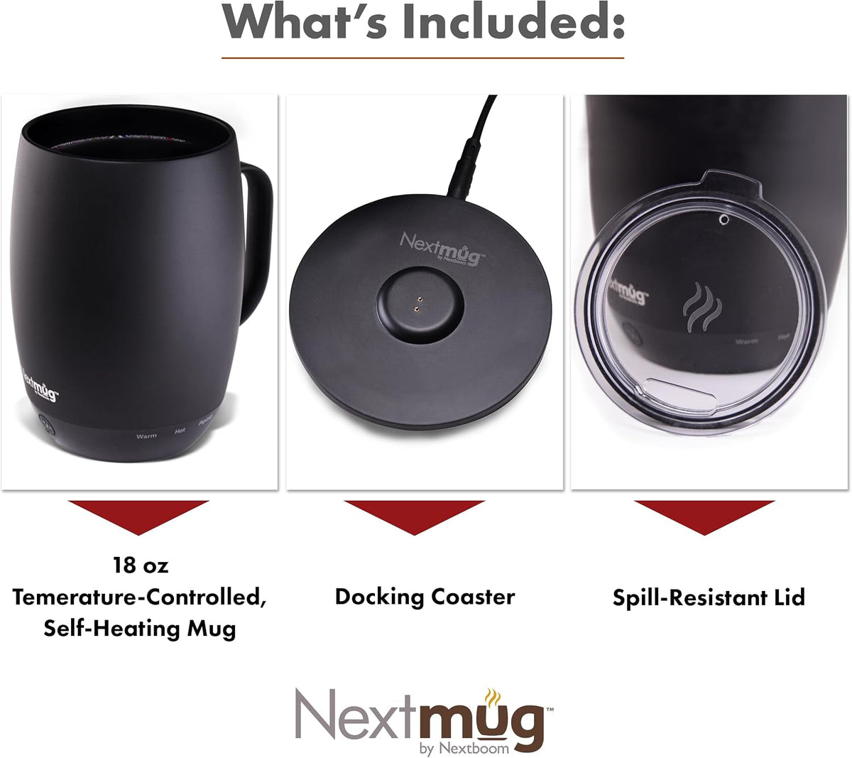 Nextmug - Temperature-Controlled, Self-Heating Coffee Mug
