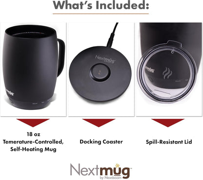 Nextmug - Temperature-Controlled, Self-Heating Coffee Mug