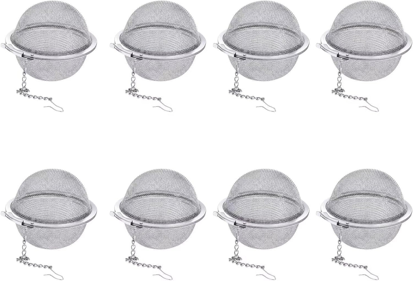 4Pcs 304 Stainless Steel Tea Infuser for Loose Leaf Tea, Extra-Fine Mesh Tea Strainer Ball, Tea Diffuser with Long Chain for Mug & Teapot, Reusable Tea Infusers for Herbal Tea & Spices