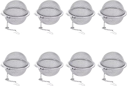 4Pcs 304 Stainless Steel Tea Infuser for Loose Leaf Tea, Extra-Fine Mesh Tea Strainer Ball, Tea Diffuser with Long Chain for Mug & Teapot, Reusable Tea Infusers for Herbal Tea & Spices