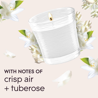 Glade 1-Wick Scented Candle Jar, Clean Linen, Air Freshener Infused with Essential Oils, 4.08 Oz, 2 Count