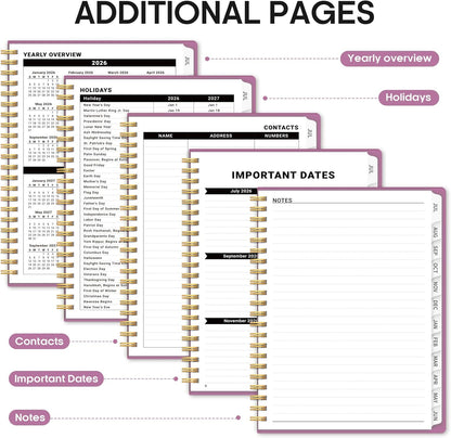Planner 2026-2027, 8.5" x 11" Weekly and Monthly Academic Year Planner Calendar, July 2026 - June 2027, Hardcover Large School Planning Agenda With Tabs, Perfect for School & Office Supplies, A4, Green