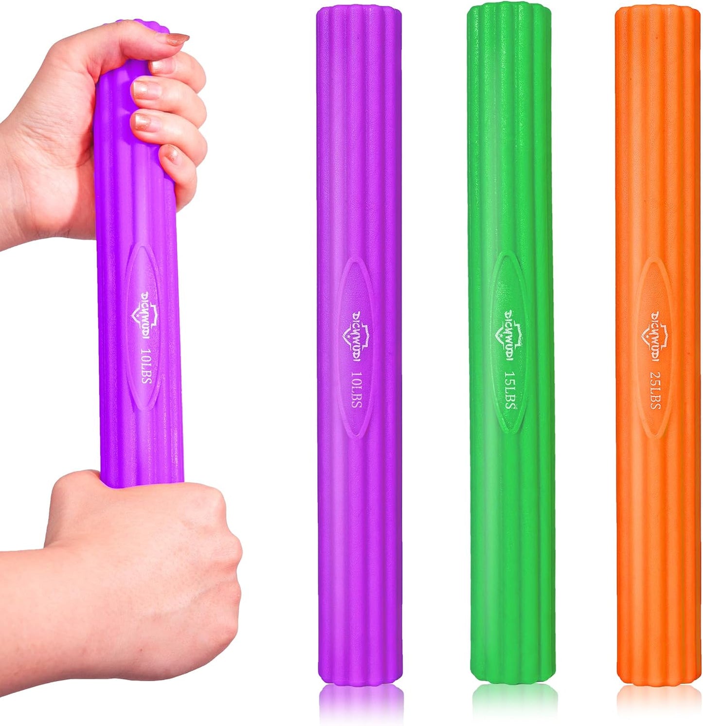 DICYWUDI Flex Therapy Bar and Grip Strength Trainers set, Physical Therapy & Resistance Bar for Golfers Elbow, Tendinitis, Wrist,Forearms Pain, Improve Grip Strength and Relieve Pain