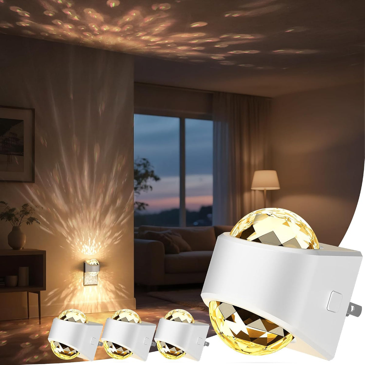Briignite Night Light,Night Lights Plug into Wall,LED Projector Night Light