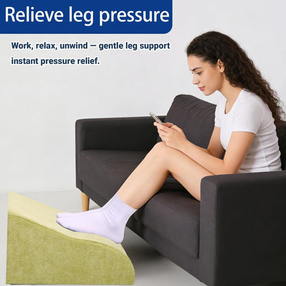 Foot Rest for Under Desk at Work, Ergonomic Under Desk Footrest with Washable Cover for Office, Home & Gaming Leg Elevation Pillow Black