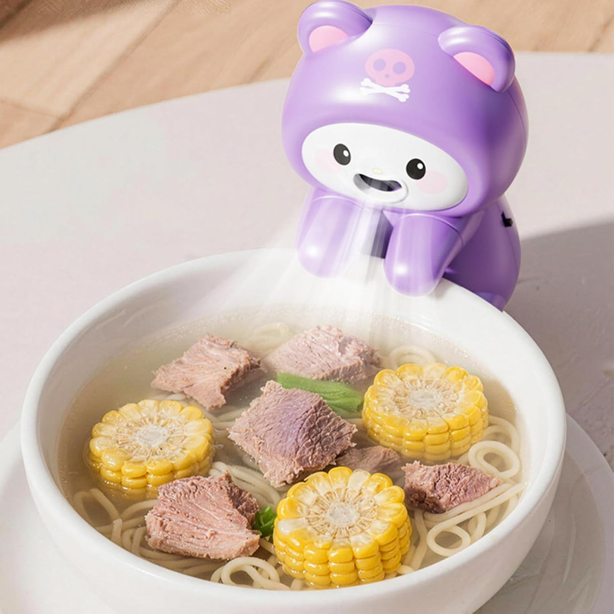 Mini Food Cooling Fan, Clip-on White