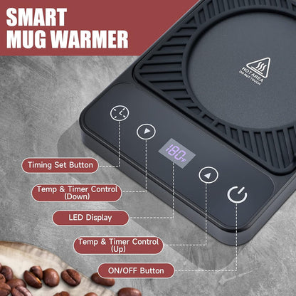 Mug Warmer - Electric Coffee Mug Warmer for Desk with Temperature Display