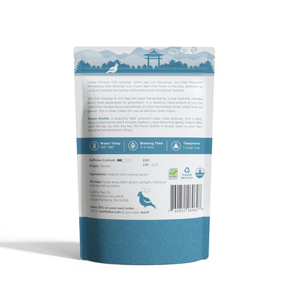 Taiwanese High Mountain Milk Oolong Tea Bags - Xin Qing Milk Oolong Tea - Jinxuan Oolong Loose Leaf Milk Tea - 20ct Makes 40 Cups Of Tea