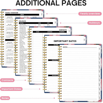 Planner 2026-2027, Jul 2026-Jun 2027 Academic Monthly & Weekly Planner - Colors B