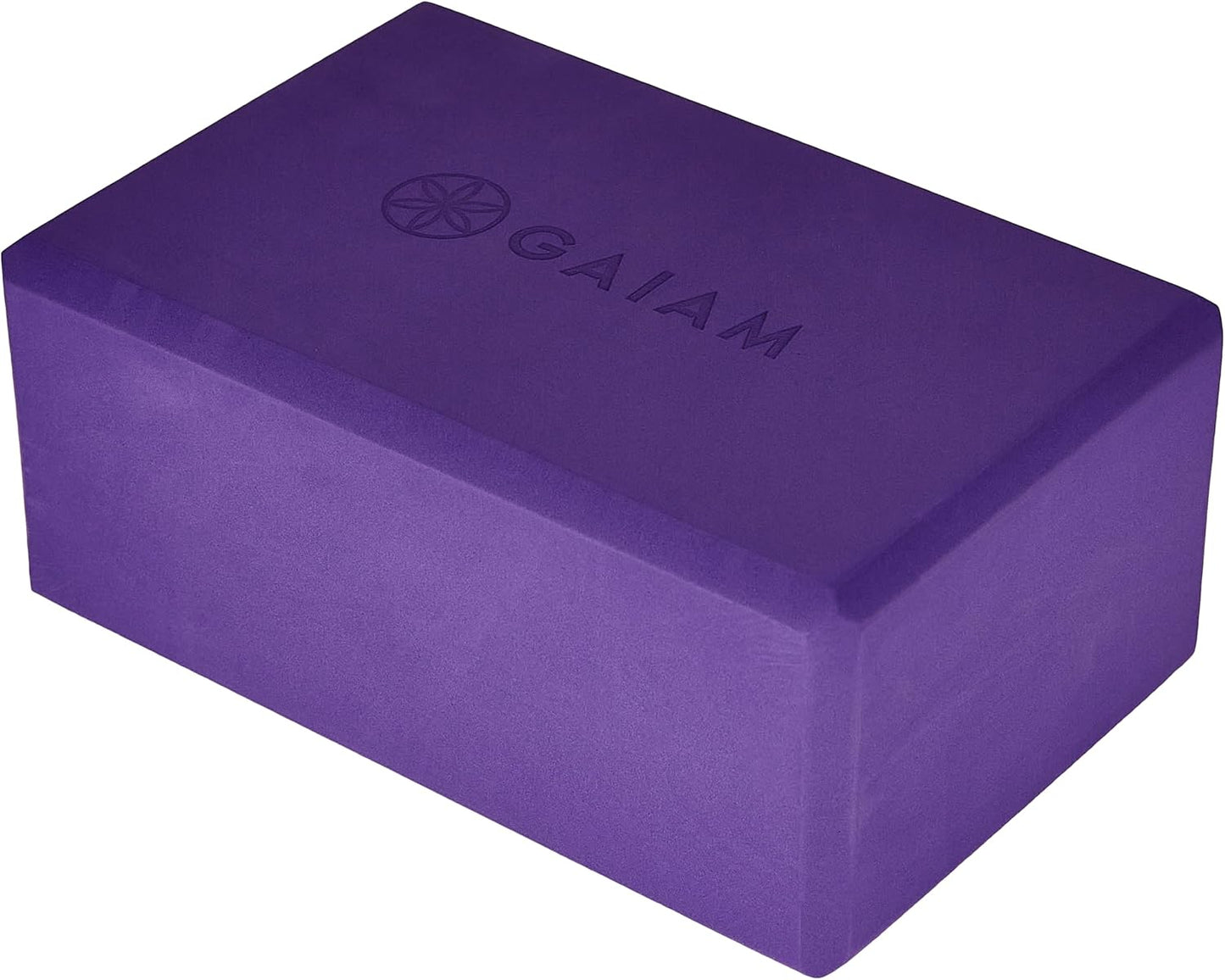 Gaiam Yoga Block - Supportive Latex-Free Eva Foam - Soft Non-Slip Surface with Beveled Edges for Yoga, Pilates, Meditation