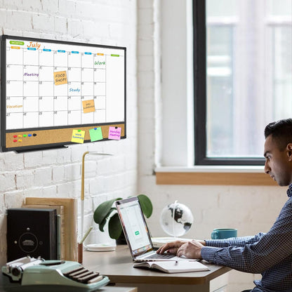 JILoffice Magnetic Dry Erase Calendar Whiteboard, 24" x 18" Monthly Board