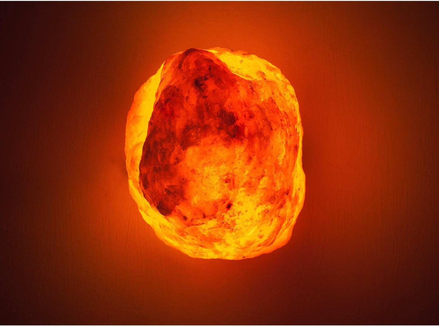 The Body Source Himalayan Salt Lamp 10-12 Inches (11-15lb) | Includes Dimmer Switch | Natural Salt Rock Lamp with Handcrafted Wooden Base & Night Light (Bulb Replacement)