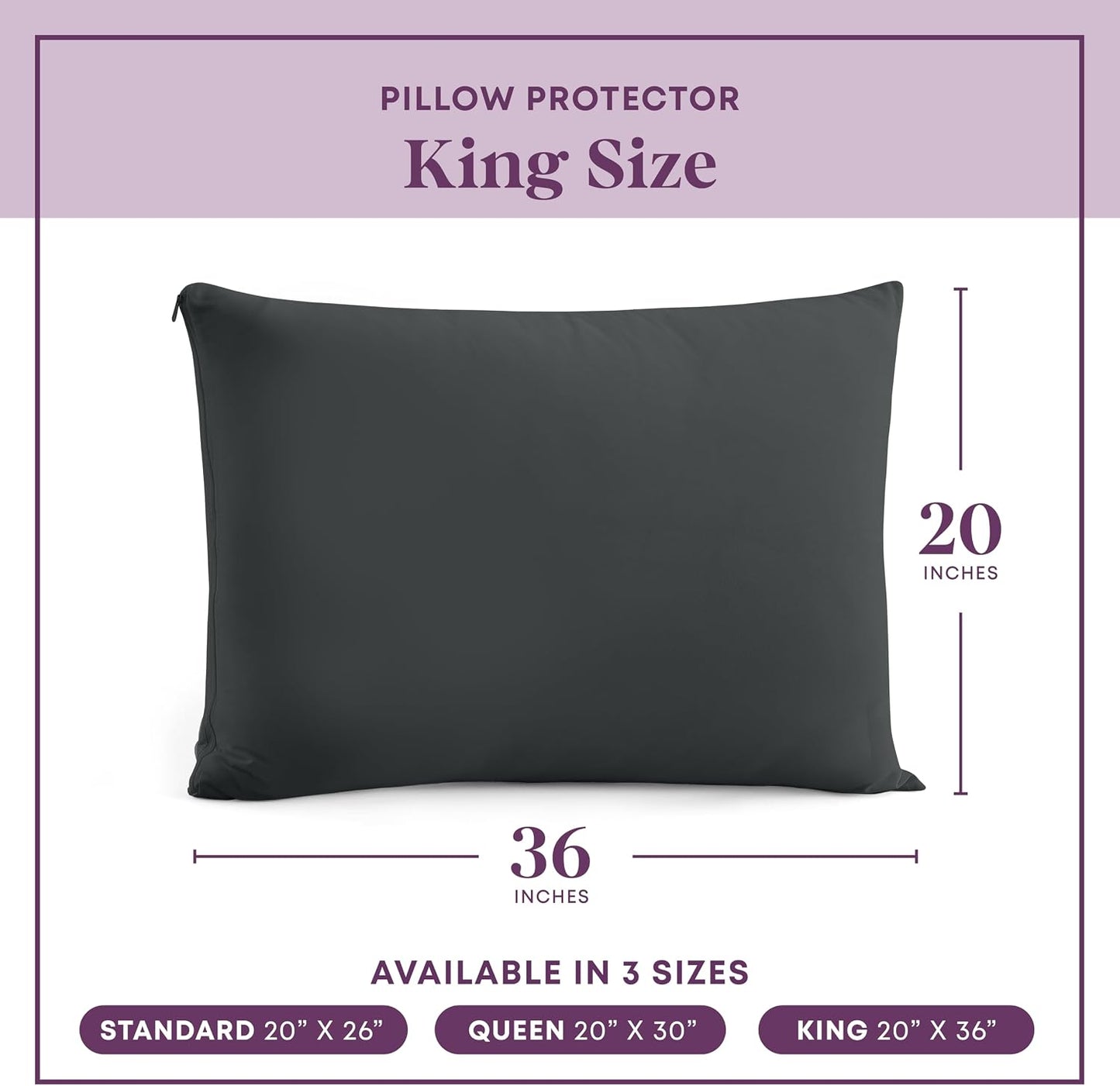 CirclesHome Pillow Protectors 4 Pack Standard Zippered - 100% Cotton Breathable Pillowcases - Protects Pillows from Dirt, Dust and Debri (Standard - Set of 4 - 20x26)