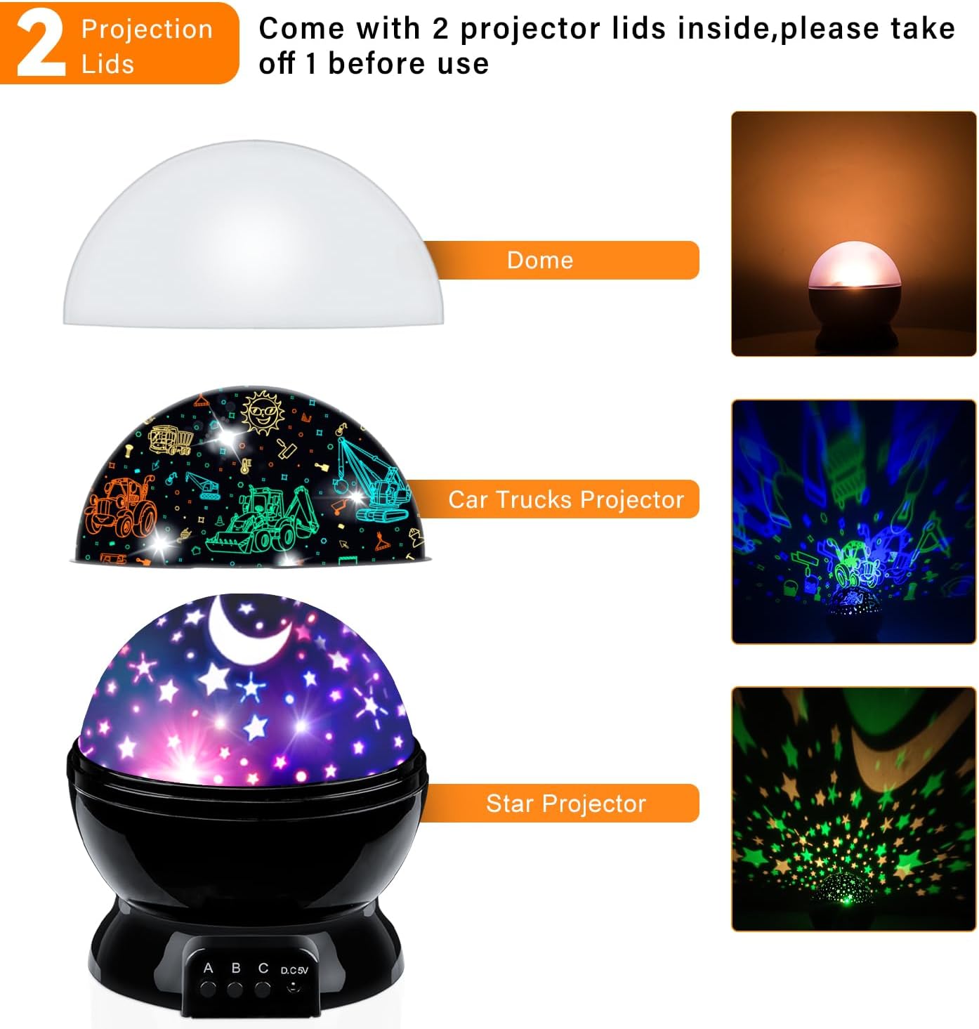 Kids Star Projector Night Light, Star Night Light Projector for Kids, Ceiling Stars Projection Lamp with Timer, 360° Rotating Night Light for Bedroom, Birthday Gift for 3 4 5 Year Old Girls Boys Black