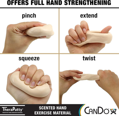 CanDo TheraPutty Scented Hand Exercise Putty for Rehabilitation, Exercises, Hand Therapy, Occupational Therapy, Vanilla Tan XX-Soft 5lb
