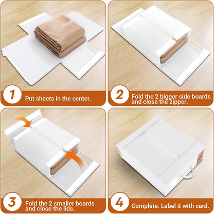 StorageTastic Bed Sheet Closet Organizers and Storage Under Bed Storage