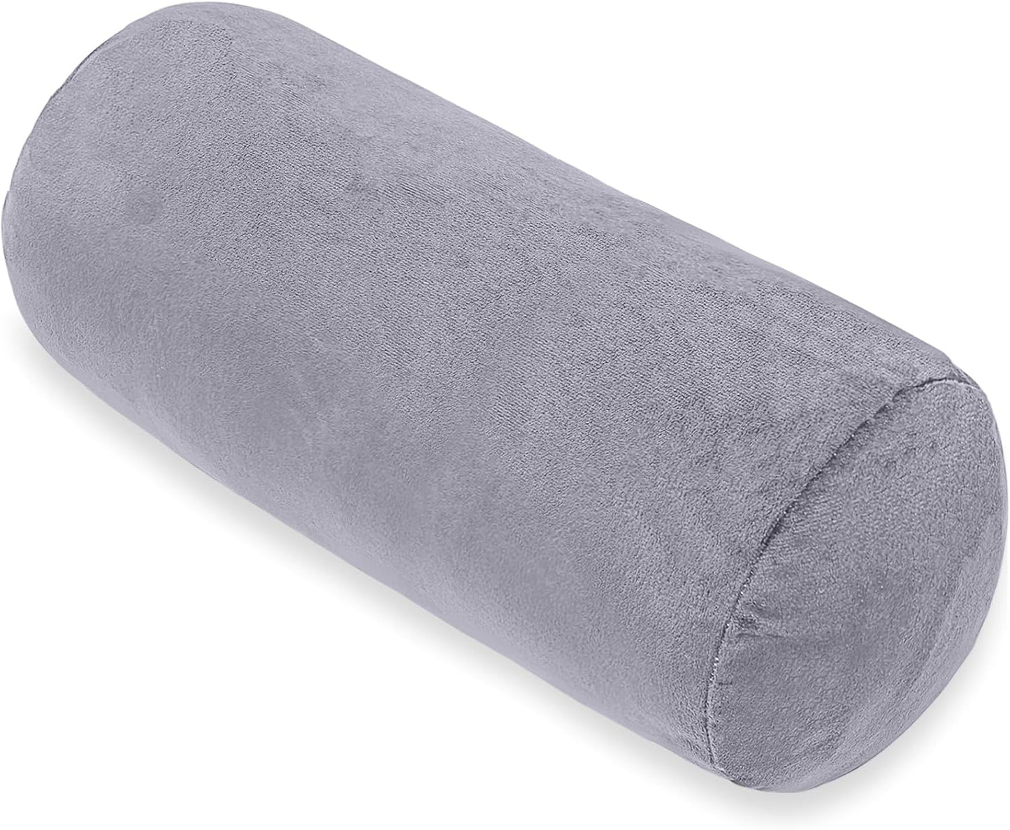 1 MIDDLE ONE Round Cylinder Bolster Pillow with Removable Velvet Cover, Tube Roll Cervical Pillow for Head, Neck, Back and Legs Support, 13"x 6", Blue