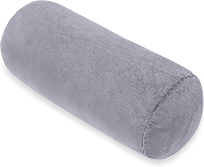 1 MIDDLE ONE Round Cylinder Bolster Pillow with Removable Velvet Cover, Tube Roll Cervical Pillow for Head, Neck, Back and Legs Support, 13"x 6", Blue