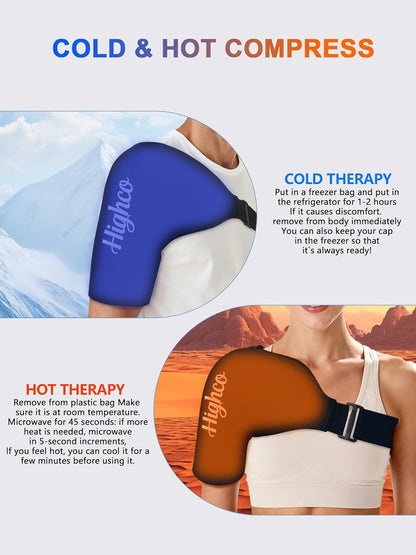 Shoulder Ice Pack Wrap for Rotator Cuff and Arm,Cold Compression for Relief