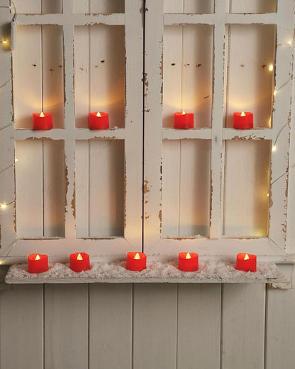 Homemory 24-Pack Flameless LED Tea Lights Candles Battery Operated, 200+Hour Fake Electric Candles TeaLights for Votive, Aniversary, Wedding Centerpiece Table Decor, Funeral, Halloween, Christmas