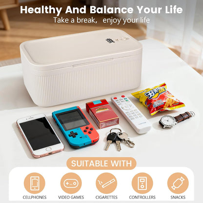 Small Lock Box, Lockable Storage Box with Combination Code for Medication Safe, Medicine Lock Box for Pills/First Aid Kits/Food/Snack Phone Jail, Locked Container for Home/Fridge/Office/School (Pink)