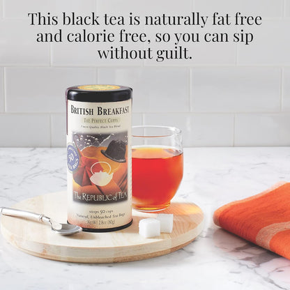 The Republic of Tea British Breakfast Black Tea, 50 Count
